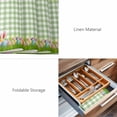 thumbnail image 6 of Placemats 1 Pack, Easter Woven Placemat, Linen Place Mats for Kitchen/Dining Tables, Rabbit Ears Colorful Eggs Green White Buffalo Plaid Washable Table Mats for Party, 6 of 8