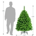 thumbnail image 2 of Gymax 4.5 FT Verdant Artificial Christmas Tree Hinged Green Flocked Xmas Tree, 2 of 10