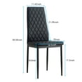thumbnail image 4 of Hassch Dining Chairs Set of 4 for Dining Room, Kitchen Modern Metal Chairs with Upholstered Cushion PU Leather (Black), 4 of 7