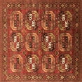 thumbnail image 1 of Ahgly Company Indoor Square Oriental Orange Industrial Area Rugs, 5' Square, 1 of 4