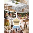 thumbnail image 5 of Marble Grey White Table Cloth, Cracked Rock Greyscale Fake Stone Waterproof Tablecloth for Square Tables, Reusable Washable Fabric Table Cover for Restaurant Kitchen Dining Tables 54"x54", 5 of 6