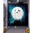 thumbnail image 3 of Halloween Full Moon Shower Curtain Set ，Waterproof Fabric Shower Curtains Night Tree Trunk Castle Shower Curtains for Bathroom,Bathroom Decor 36"x72", 3 of 6