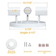 thumbnail image 3 of CLOUDY BAY 5CCT 3 Light Directional Ceiling Spotlight,Dimmable LED Track Light Heads,CRI90+,2100Lm for Hallway Kitchen Art,White, 3 of 6