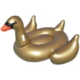 thumbnail image 2 of Swim Central Inflatable Gold Giant Swan Swimming Pool Ride-On Float - 75", 2 of 9
