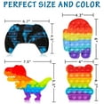 thumbnail image 3 of 4PCS Push Bubble Sensory Pop Fidget It Toys, Autism Special Needs Stress Relief Silicone Pressure Relieving, Cheap Prime Dimple Simple Licorne Pretty Rainbow Unicorn Squeeze for Kids Adults, 3 of 6