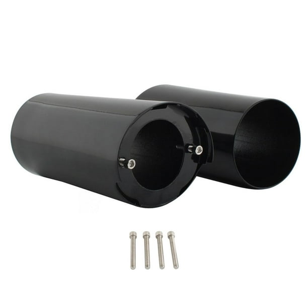 2 cubiertas deslizantes de horquilla delantera de repuesto CNC para accesorios de motocicleta. Negro