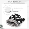 thumbnail image 5 of Kll Black And White Polka Dot Oven Gloves And Pot Holders Grill Gloves - Oven Gloves And Pot Holders, Non-Slip Cooking Gloves With Recycled Pads, 5 of 9