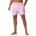thumbnail image 5 of INSPIRE CHIC Mens Casual Vocation Drawstring Elastic Waist Tie Dye Hawaiian Board Shorts 28 Pink, 5 of 6