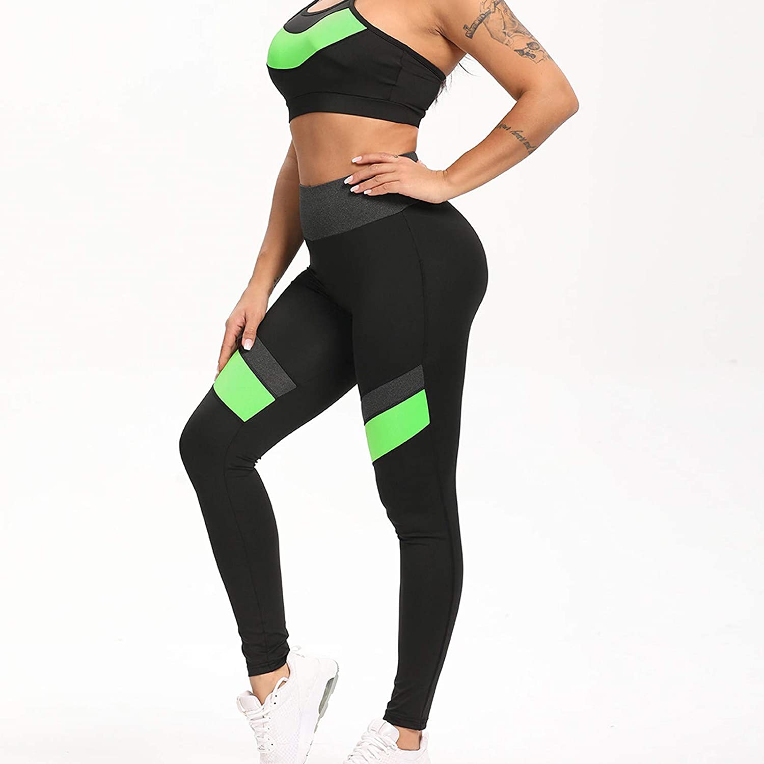 Waisted Crossover Leggings Yoga Pants 