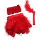 thumbnail image 5 of 3 piezas muñecas de disfraces de fiesta diadema de plumas Top sin rojo Sunnimix Trajes de disfraz de muñeca de niña, 5 of 8