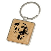 Rottweiler Wooden Key Chain
