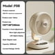 thumbnail image 2 of Ventilador de Escritorio USB de 6 Velocidades, Portátil, con Luz, Ideal para Dormitorio, Oficina, Viajes y Alfombrilla Antideslizante B, 2 of 10