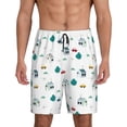 thumbnail image 1 of Fotbe Cartoon House Car Pantalones Cortos de Pijama para Hombre, Ropa de Dormir, Pantalones de Pijama Cortos para Hombre-Small, 1 of 6