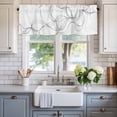 thumbnail image 2 of Modern White Farmhouse Short Window Curtain Valances, Minimalist Abstract Ribbon A Sketch Rt Rod Pocket Kitchen Valances for Living Room Bedroom Bathroom Cafe 54" x 18", 2 of 8