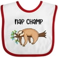 thumbnail image 3 of Inktastic Nap Champ Cute Sleeping Sloth Boys or Girls Baby Bib, 3 of 4