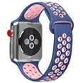 thumbnail image 2 of Apple Watch Band 38MM 40MM 42MM 44MM, Silicone Sport Bands, Breathable Silicone Replacement Watch Strap for Apple Watch Series 1, 2, 3, 4, 5 S/M & M/L (19-Colors), 2 of 7