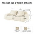 thumbnail image 3 of Aukfa 82" Modern Modular Cloud Sofa, Oversized Flannelette 2-Seater Couch with 29" Deep Seat & Two Pillows, No Assembly, White, 3 of 8