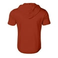 thumbnail image 5 of Men's Quarter Zip Hoodie Short Sleeve Sweatshirt Casual Solid Color Classic Design Summer Beach Outdoor Daily Wear Slim Fit, 5 of 8