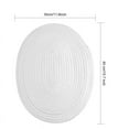 thumbnail image 2 of 30 X 40cm Cotton Braided Oval Table Placemat Heat Resistant Mat White, 2 of 6