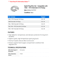 thumbnail image 2 of Spark Plug Wire Set - Compatible with 1960 - 1973 Chevy C10 Pickup 1961 1962 1963 1964 1965 1966 1967 1968 1969 1970 1971 1972, 2 of 2