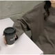 thumbnail image 4 of Camiseta de mujer Cuello redondo Color sólido Manga larga Casual Top suelto, Gris oscuro, M AweSitey AP001280-09B, 4 of 7