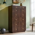 thumbnail image 5 of wow97e Fluted 7 Drawers Dresser, Wood 48" H Tall Chest of Drawers with Deep Storage, Modern Bedroom Chest for Closet Hallway, Entryway, Living Room, 5 of 6