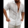 thumbnail image 1 of Camisas de Punto con Botones para Hombre, Camisas Vintage de Corta, Camisas Casuales de Playa para Verano. XXL, 1 of 9