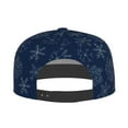 thumbnail image 4 of Gaeub Snowflake Dark Blue Flat Bill Snapback Hats Baseball Caps with Adjustable for Running Workouts and Outdoor Activities, 4 of 9