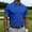 Blue, variant on Blue Golf Shirts for Men Minimalist Collared Short Sleeve Button Tops Geometric Polka Dot Artistic Polos Blue,Xxxl