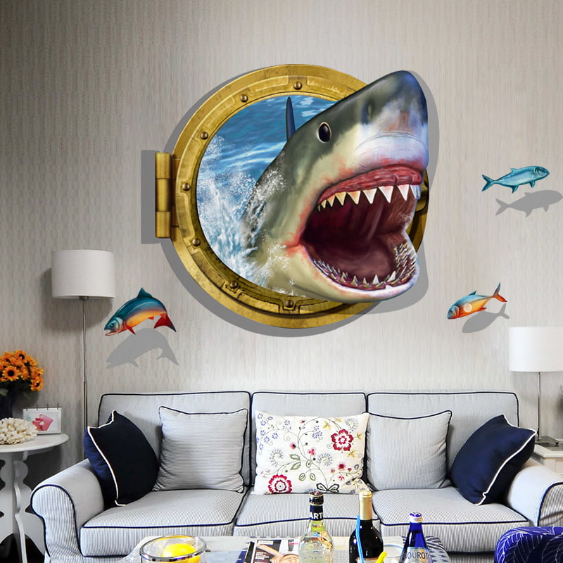 3D Ocean Removable Vinyl Decal Wall Sticker Art Mural Room Home Decor