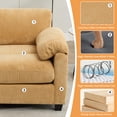 thumbnail image 4 of RIAFUN Loveseat Sofa, Modern 2 Seater Corduroy Sofa Couch for Living Room Bedroom Reading Room Office, Yellow, 4 of 6