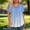 #0323-Light Blue, variant on Womens Tops Short Sleeve Round Neck Ombre Print Plus Size Loose Blouse with Ruched Detail Casual Soft Breathable for Summer