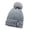 Gray + Chenille, variant on Womens Winter Knitted Beanie Hat Warm Fleece Lined with Pompom Cap Thick Slouchy Snow Knit Skull Ski Cap