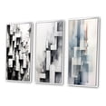 thumbnail image 3 of Designart "Zen in Grey Abstract VI" Minimalism Framed Wall Art Set Of 3 - Grey Minimalism Frame Gallery Set For Office Decor, 3 of 7