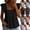 #01 Black, variant on Women's Cotton Linen Peplum Hem Blouses Square Neck Ruffle Sleeve Tops Loose Fit Flowy Casual Summer Shirts Daliy Wear ,M,Light Purple