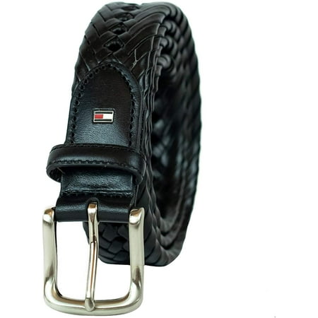 UPC 034758138210 product image for Tommy Hilfiger 38 Mens Burnished Leather Handlaced 1 1/4 Inch Belt, Black | upcitemdb.com