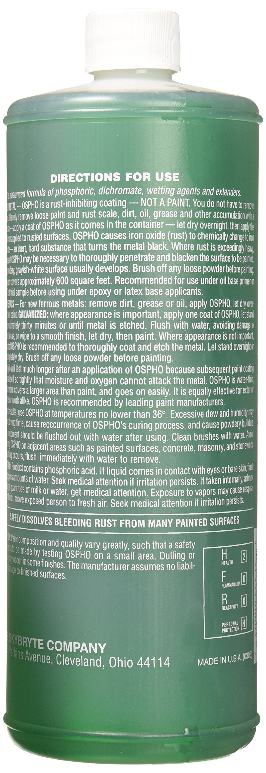Skyco Ospho 605 Metal Rust Prevention Treatment 1 Quart
