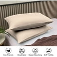 thumbnail image 5 of Lirex Queen Cases Set of 2, 100% Cotton Pillowcases, 20×30 inches, Light Coffee, 5 of 5
