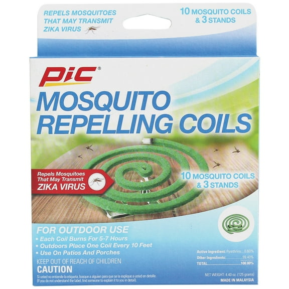 PIC Outdoor Mosquito Repelling Coils, 10-piece