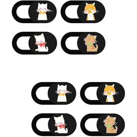 8 pcs Cat Smartphone Cam Computer Blocker Accessories Laptops Web Camera Cell Privacy Covers Notebook For Webcam Tablet Cover Adorable Protects Slide Shutter
