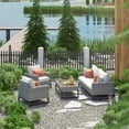 thumbnail image 2 of RST Brands Milo Gray 4 Piece Outdoor Seating Set - Cast Coral, 2 of 5