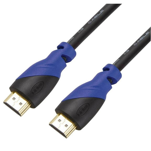 AV STAR - High Speed 4K UHD HDMI Lead with Ethernet, Male to Male, Gold Contacts, 4m Black/Blue