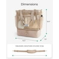 thumbnail image 6 of Omlopp Beach Bag for Women, Mesh Tote Bags with Zipper, Sandproof Vacation Essentials with Cooler for Swim Cruise Pool(Beige), 6 of 9
