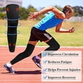 thumbnail image 4 of 2Pairs Leg Sleeves,Full Leg Compression Sleeve,Compression Long Knee Sleeve,Sports Compression UV Long Leg Sleeves with Anti-slip Silicone Strips for Men Women Running Basketball(White&Black Medium), 4 of 7