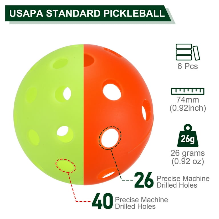 Lot De 9 Balles De Baseball De Pratique En Plastique De 4/26 Trous, Balles De Pickleball En Int?u00a1u00ec|rieur Et En Ext?u00a1u00ec|rieur, Balles De