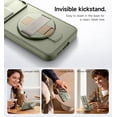 thumbnail image 4 of Suritch Phone Case for Samsung Galaxy S25 Plus with 360° Rotatable Hand Strap Grip, Invisible Kickstand and Slide Camera Cover, Rugged Shockproof Protective Cover, Green, 4 of 8
