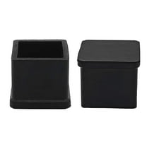 Flyshop Non-slip Rubber Leg Tips Black Square Chair Leg Floor Protectors Furniture Caps Stoppers, 13/16 Inch x 13/16 Inch, 20 x 20 mm, 10pcs