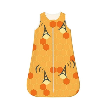 

Honeii Honeycomb Print Unisex Babies Sleepbag Wearable Blanket Baby Sleeveless Sleeping Bag-Large