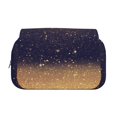 thumbnail image 2 of Disketp Gold Black Glitter Estuche de Lápices de Doble Capa con Tapa Abatible y Cremallera, Organizador Escolar para Adolescentes y Adultos, 2 of 7
