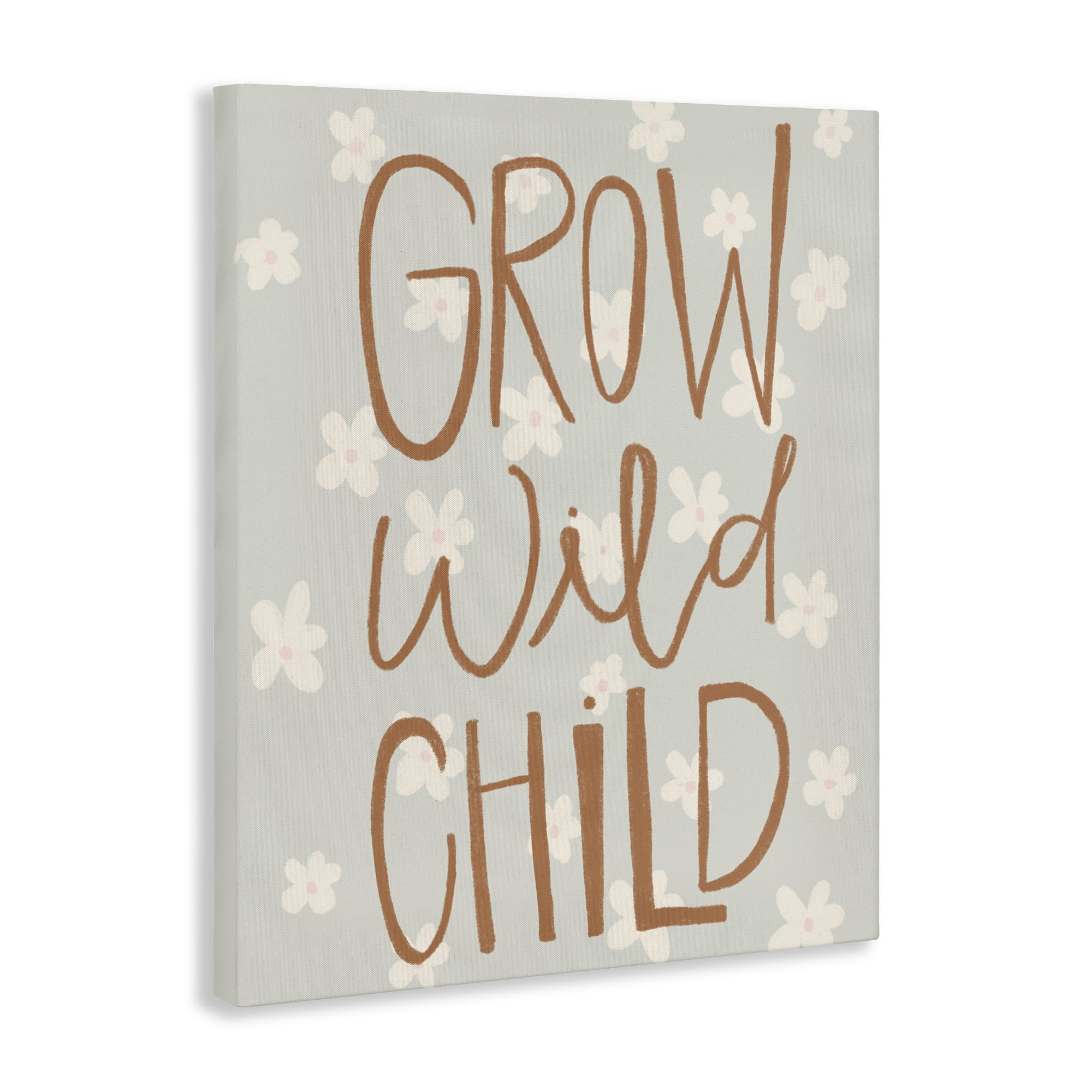 Grow Wild Child Flowers Canvas Wall Art, design by Katie Griggs
